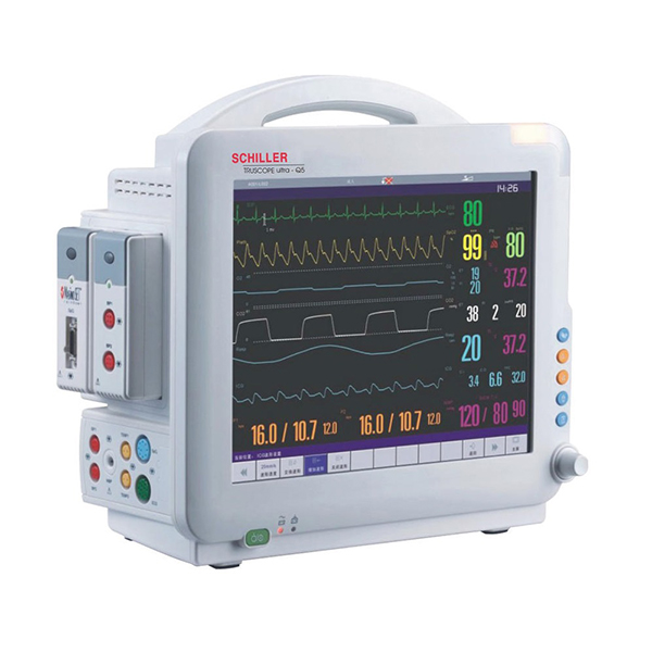 CARDIAC MONITOR MODULAR 5 PARAMETERS 12" INCHES TRUSCOPE Q5 SCHILLER